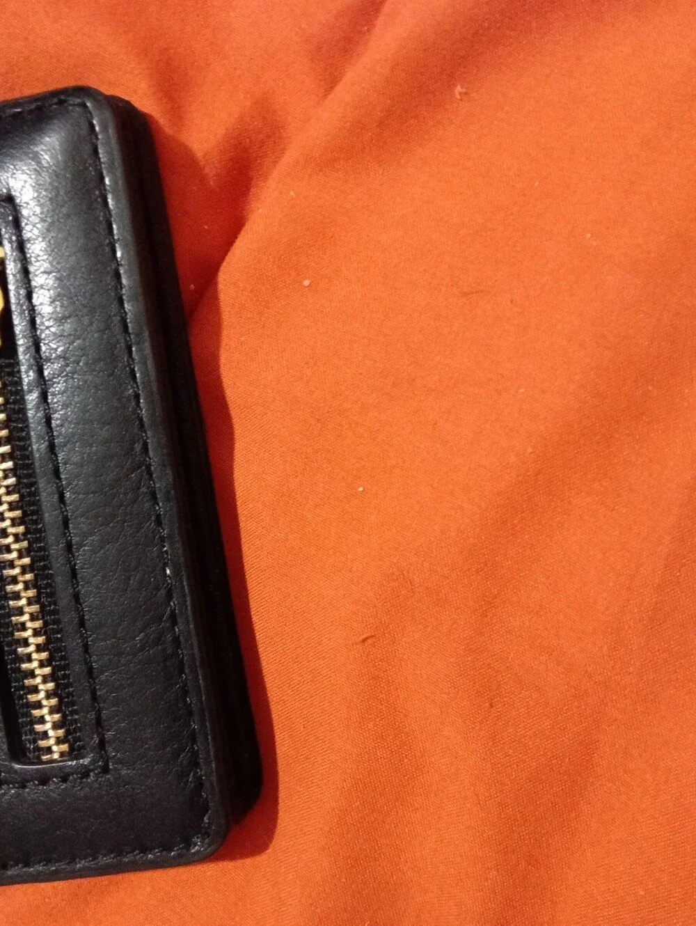 #1FW Fossil Black Leather Bi-Fold Card Holder Wallet